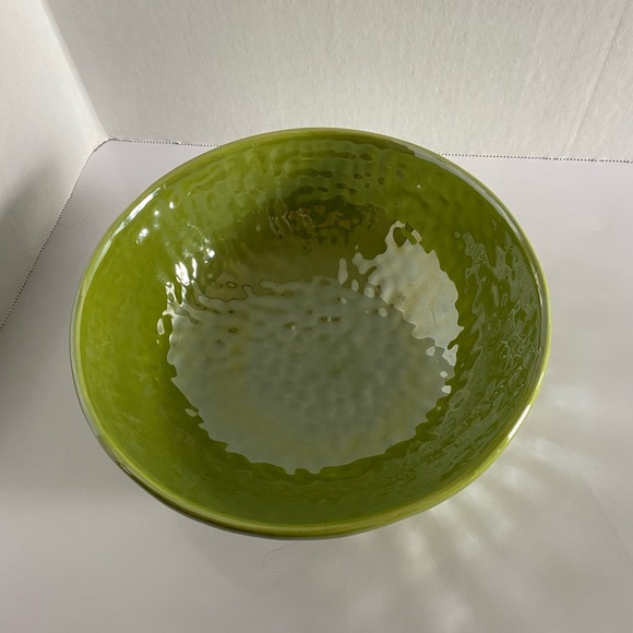 Green Textured Ceramic 8” Bowl - Made in ITALY - Picture 7 of 9